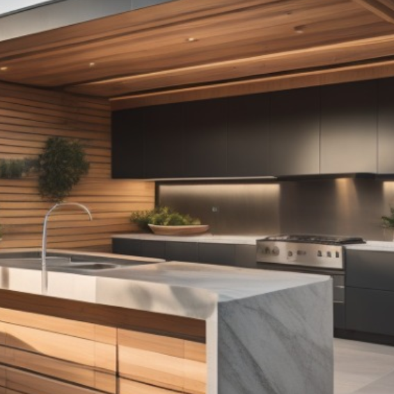 Contemporary Modern Outdoor Kitchen