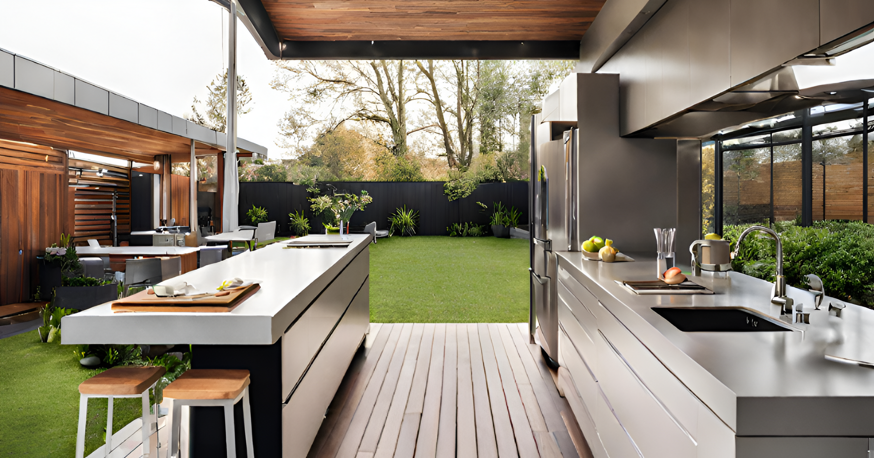Outdoor Kitchen on a Deck