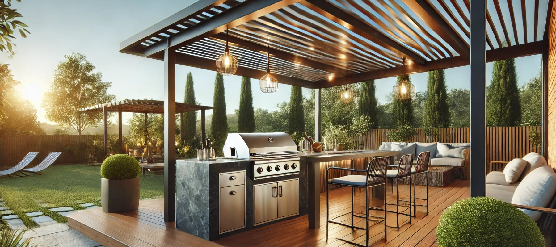 How To Cover Outdoor Kitchen With Pergola