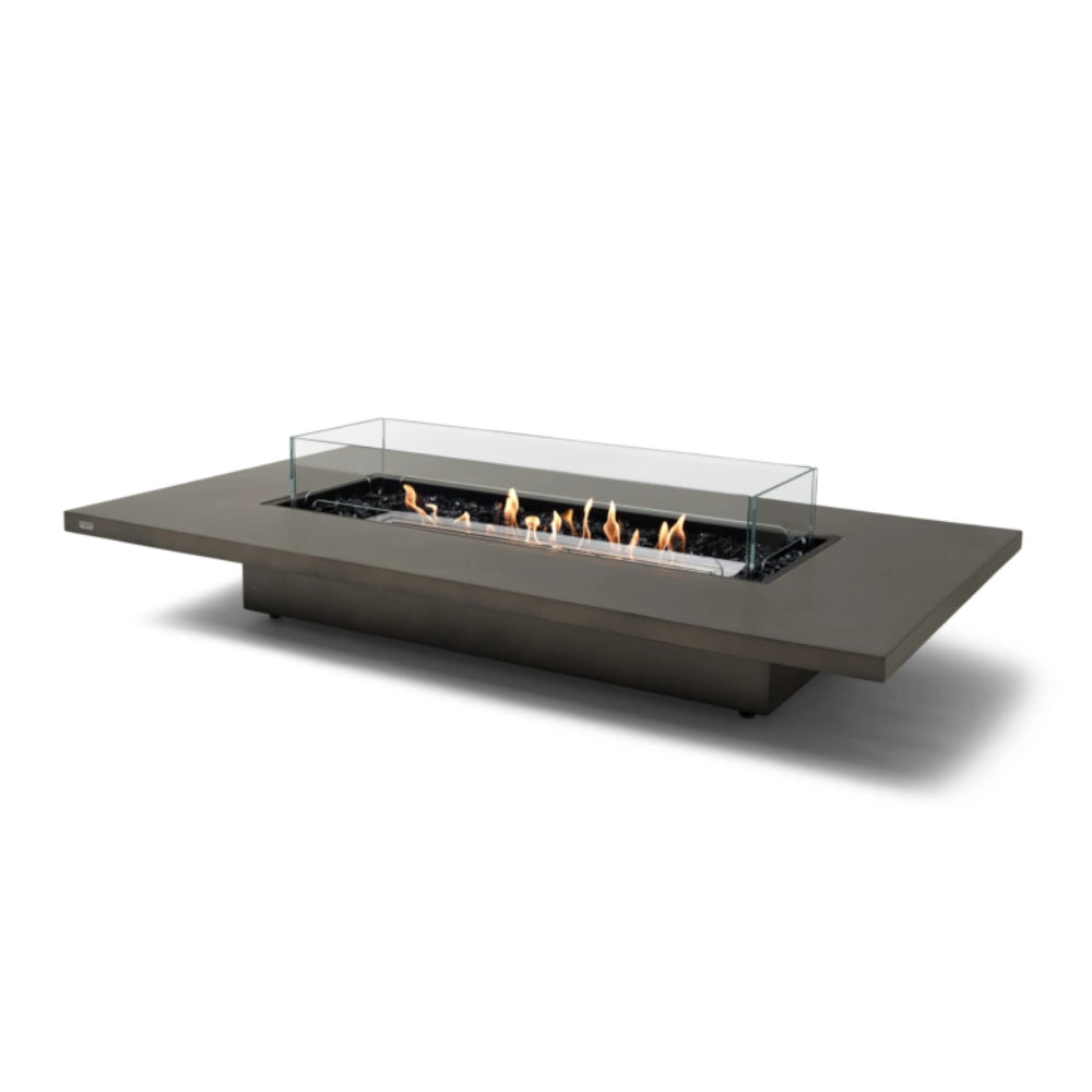 EcoSmart Daiquiri 70 Fire Pit Table Natural Finish Stainless Steel Burner