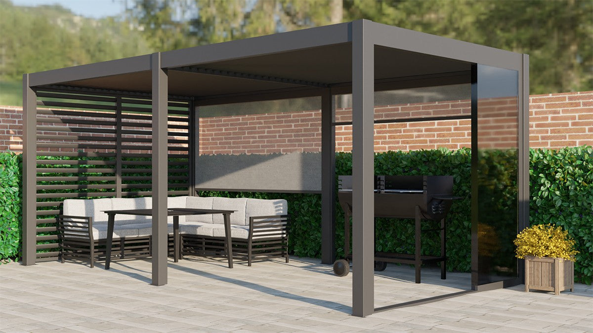 Remanso Luxury Electric Pergola 3x6 Model - With Sofa Set