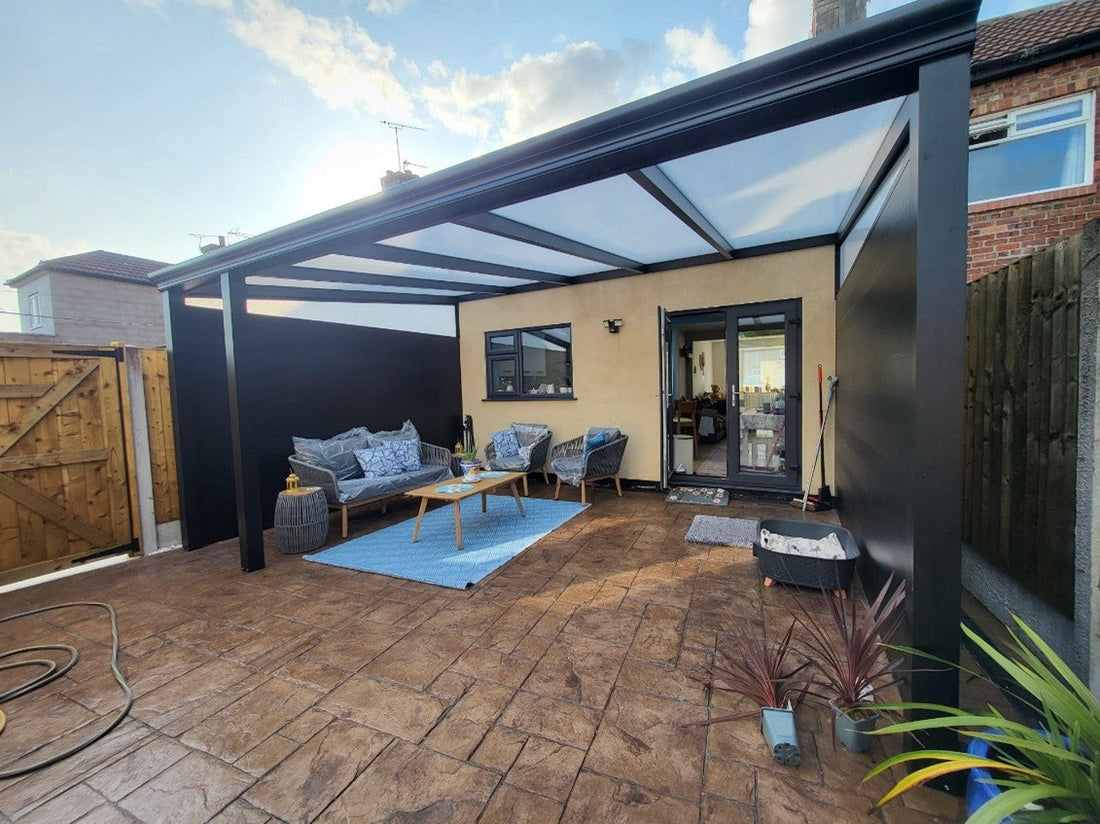 Aluminium Veranda with Opal Polycarb Roof Installation - Crewe