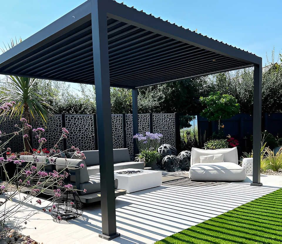 Aluminium Pergola on a Sunny Weather
