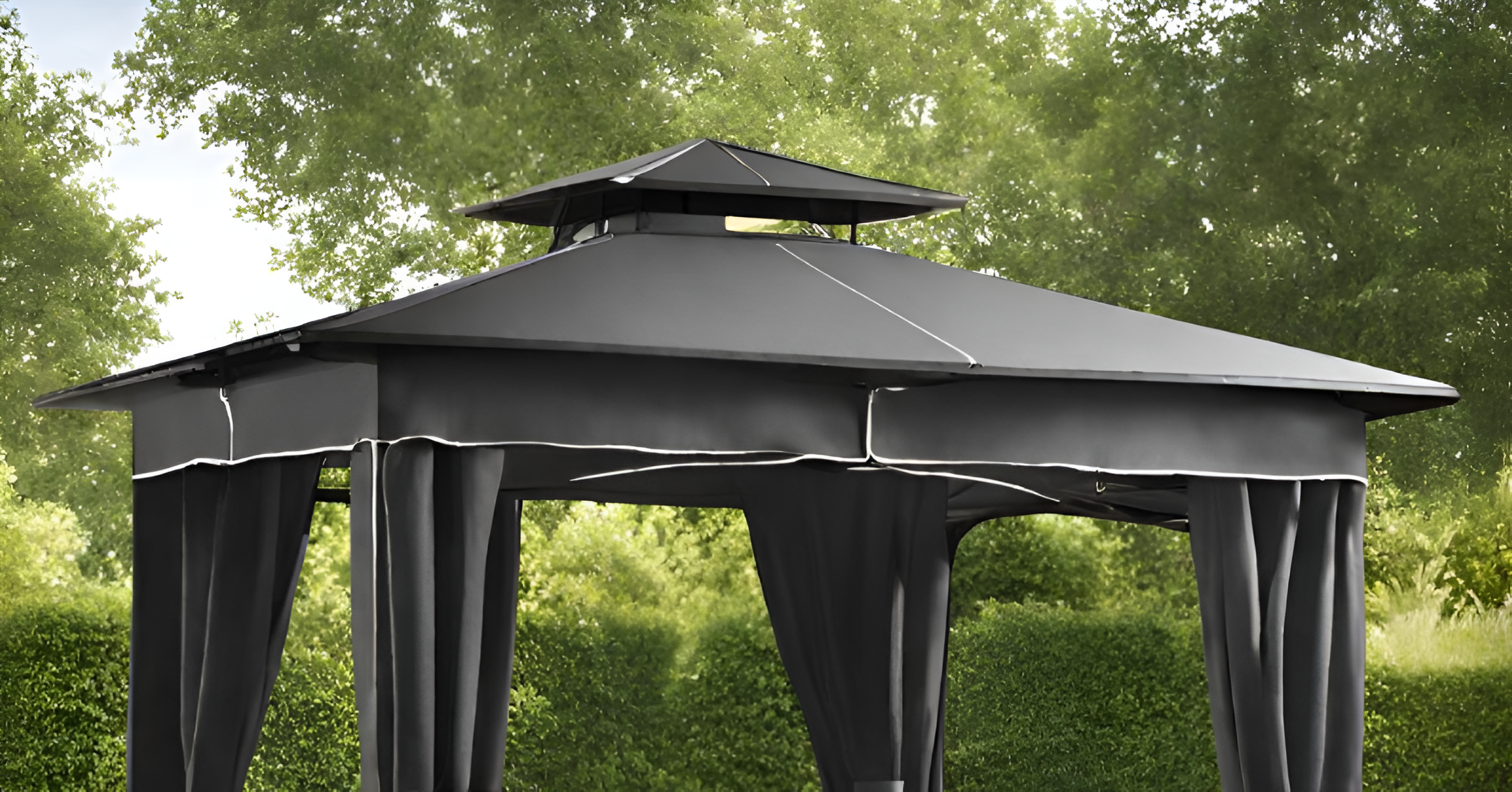Black Gazebo Cover