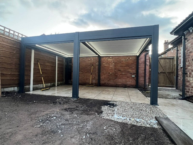 5m x 3.5m Aluminium Pergola with Blinds Installation - Manchester