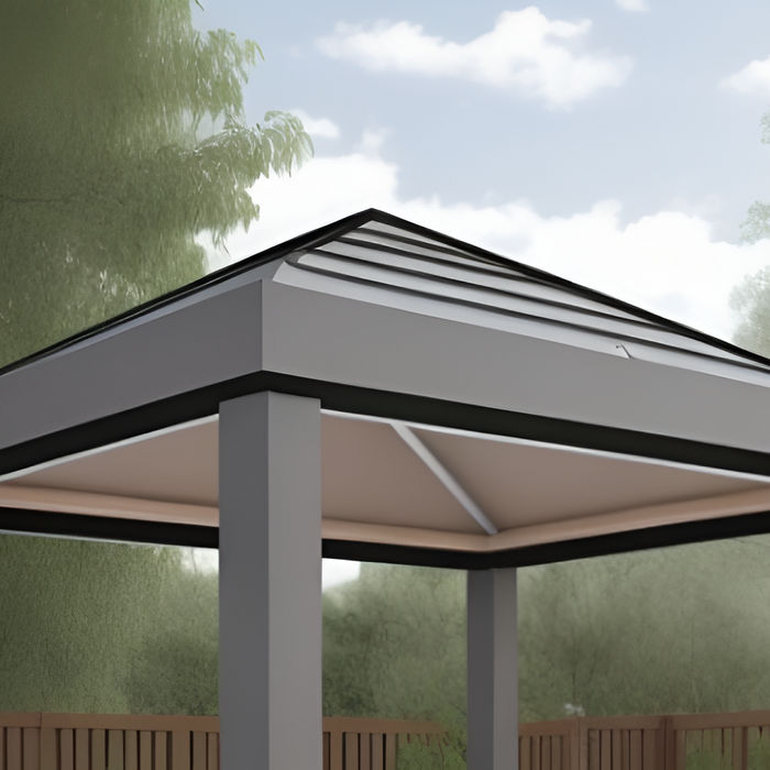 Gray Gazebo with Sof Set