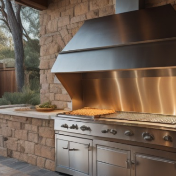 Outdoor Kitchen with Pizza Oven