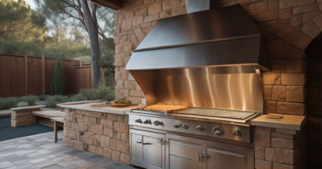 Outdoor Kitchen with Pizza Oven