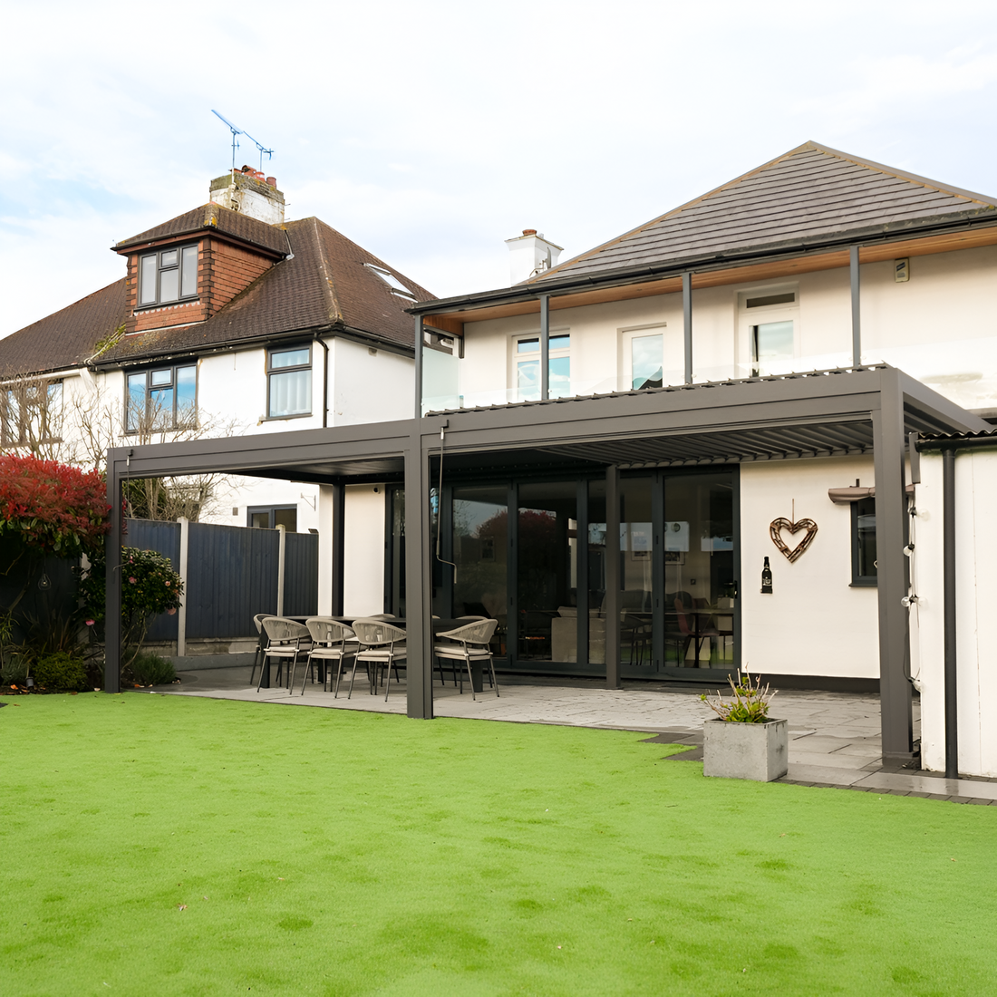 Aluminium Pergola Attached to the House