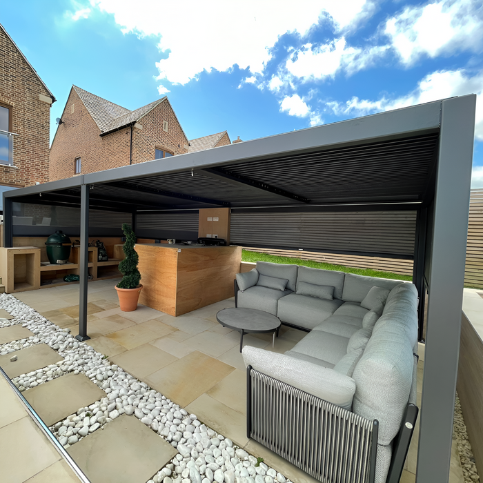 Aluminium Pergola With Sofa Set