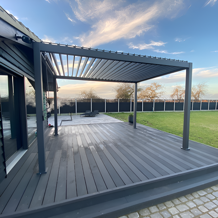 Aluminium Pergola Attached in the House