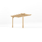 Wall Mounted Double Premium Pergola - Light Green - 1.8m Depth x 3.6m Length