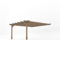Wall Mounted Double Premium Pergola - Rustic Brown - 4.2m Depth x 4.2m Length