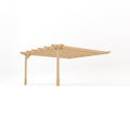 Wall Mounted Double Premium Pergola - Light Green - 4.2m Depth x 4.2m Length