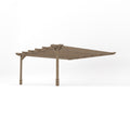 Wall Mounted Double Premium Pergola - Rustic Brown - 4.8m Depth x 4.8m Length