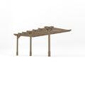 Wall Mounted Double Premium Pergola - Rustic Brown - 3m Depth x 5.4m Length