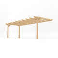 Wall Mounted Double Garden Pergola - Light Green - 2.4m Depth x 7.2m Length
