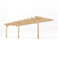Wall Mounted Double Garden Pergola - Light Green - 1.8m Depth x 7.8m Length