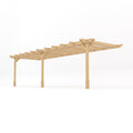 Wall Mounted Double Premium Pergola - Light Green - 2.4m Depth x 7.8m Length
