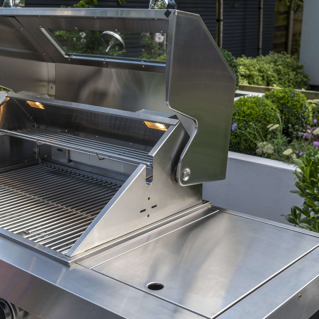 AbsolutePro4BurnerSideViewBBQ