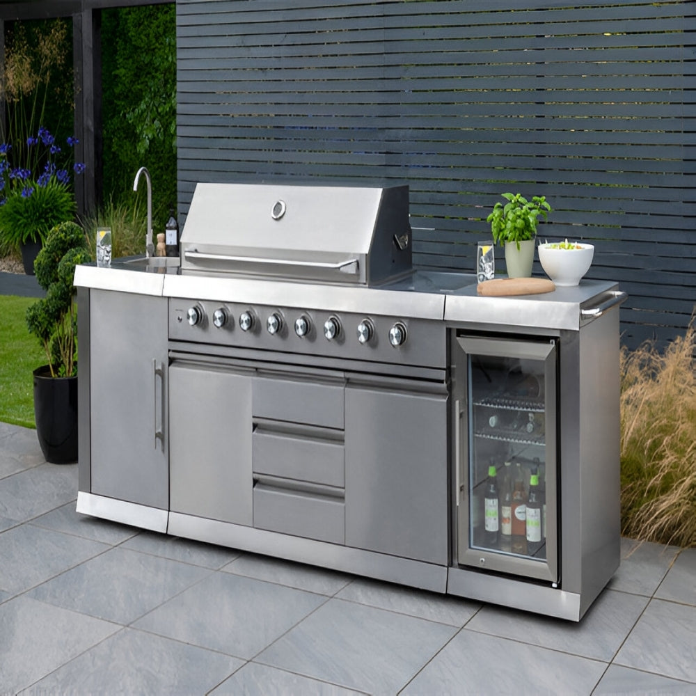 Absolute Pro 6 Burner Outdoor Kitchen — Woodlark Garden Luxury