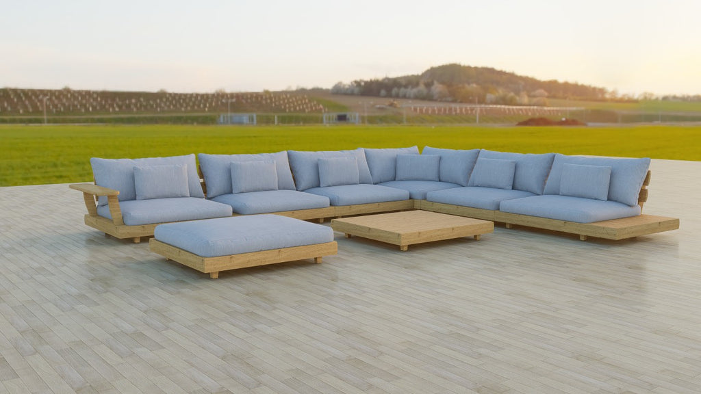 Alexander Rose Sorrento 6 Seater with Coffee Table and Ottoman