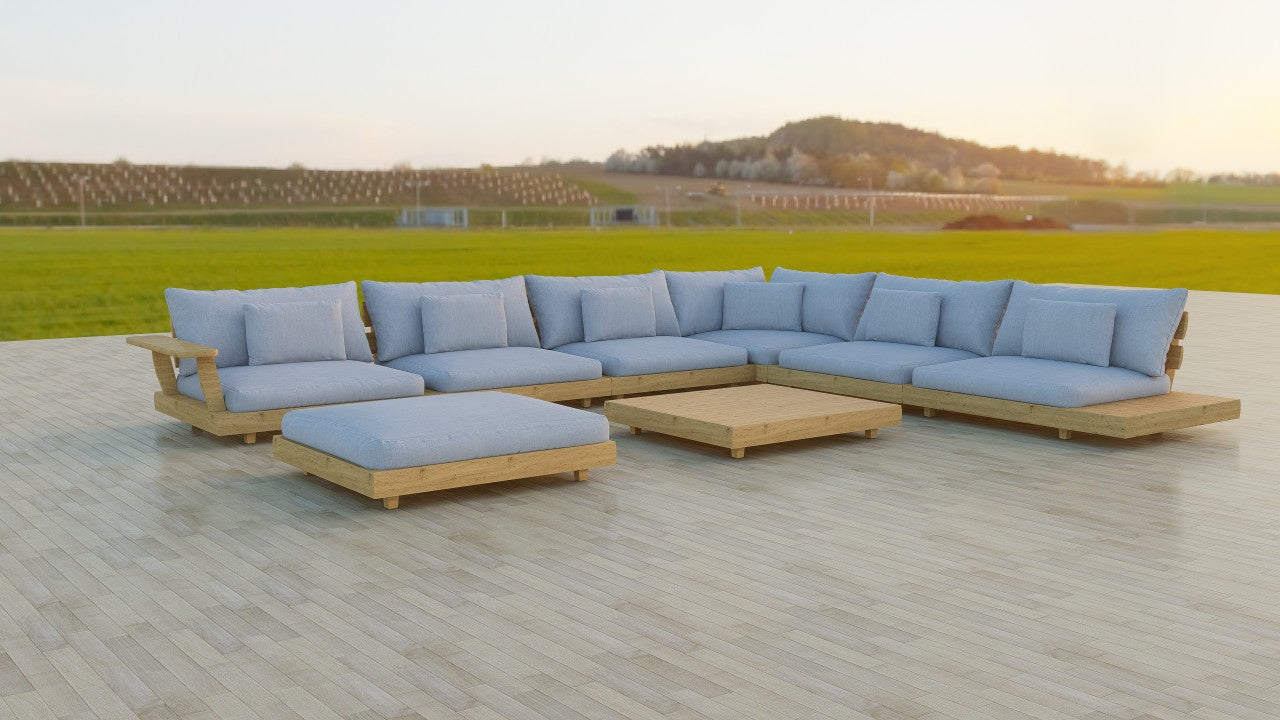 Alexander Rose Sorrento 6 Seater with Coffee Table and Ottoman