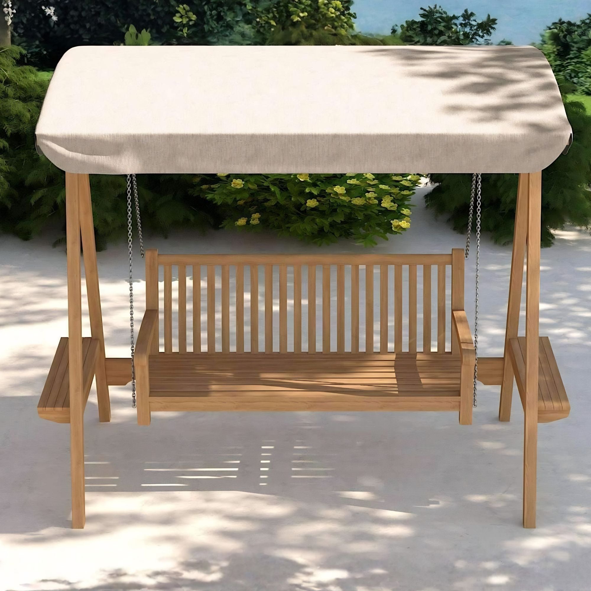 Chic Teak Garden Swing Seat - Woodlark Garden Luxury
