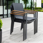 Concept 210 Teak Dining Table Stackable Chairs