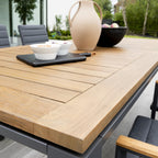 Concept 210 Teak Dining Table Top Corner View