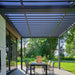 Deponti Pinela Aluminium Pergola Veranda - Open Roof Panels with Dining Table