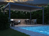 Deponti Pinela Deluxe Electric Retractable Aluminium Pergola - Roof Closed Beside the Pool