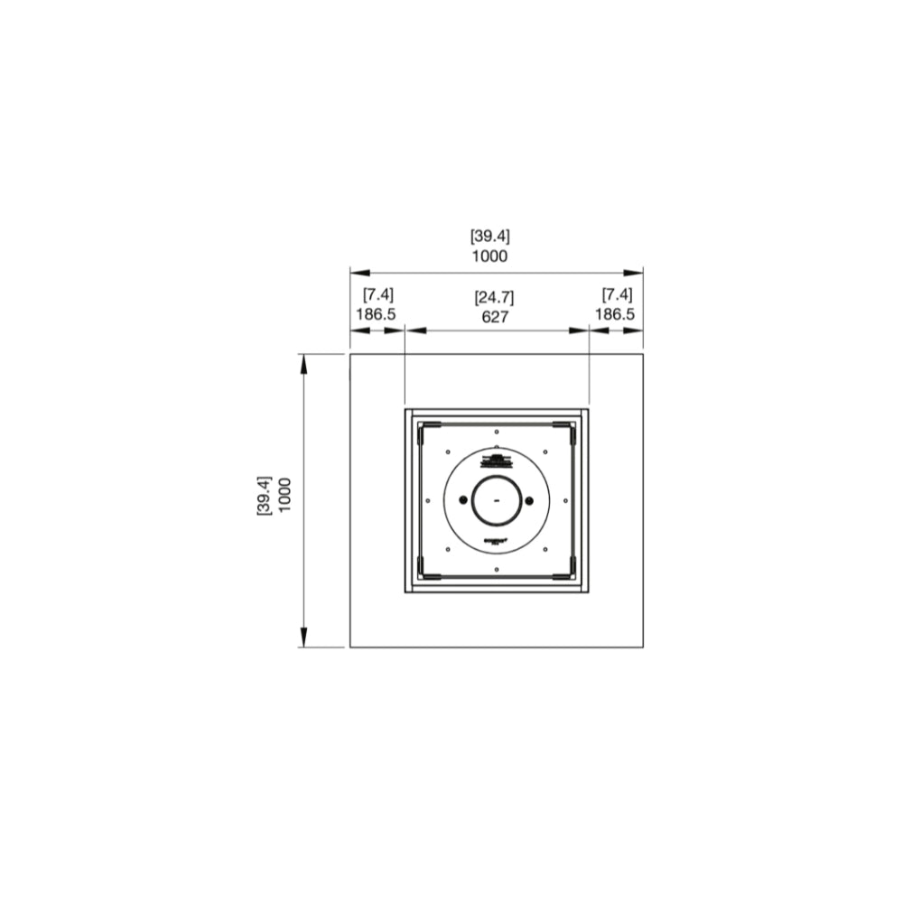 EcoSmart Mojito 40 Fire Pit Technical Drawing Top
