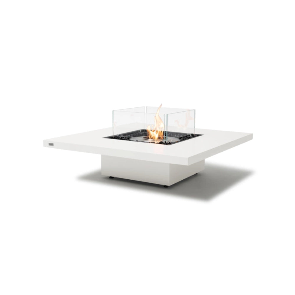 EcoSmart Vertigo 40 Fire Pit Table Ethanol Bone Finish Stainless Steel Burner