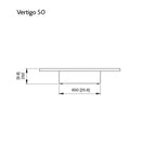 EcoSmart Vertigo 50 Fire Pit Technical Drawing Front