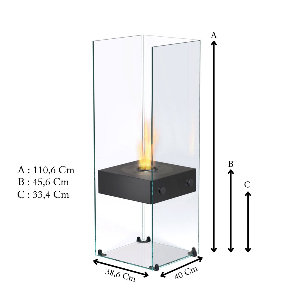Woodlark Mad Design EcoSmart Fire Ghost modern bioethanol fireplace size for indoor use
