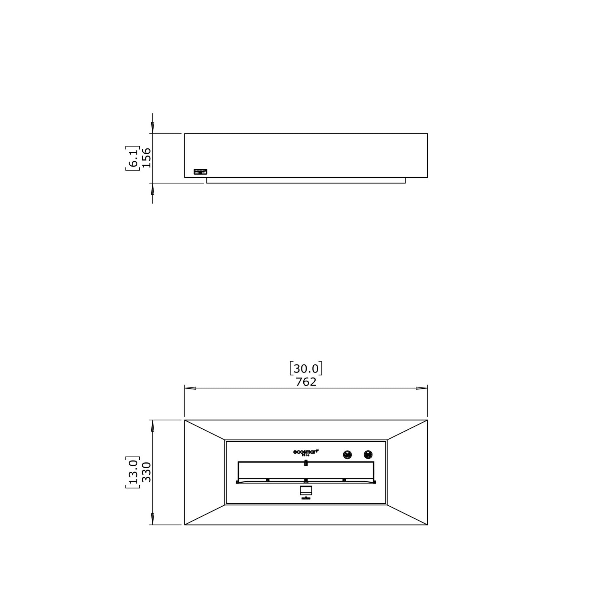 Woodlark EcoSmart Fire Grate 30 by Mad Design indoor bioethanol fireplace
