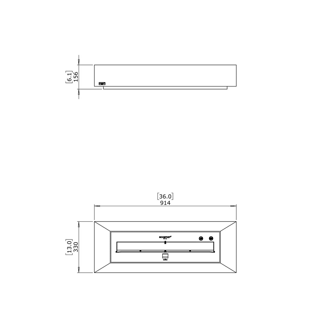 Woodlark EcoSmart Fire Grate 36 by Mad Design indoor bioethanol fireplace