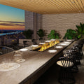 Woodlark EcoSmart Fire Linear 130 clean-burning indoor and outdoor fireplace by Mad Design