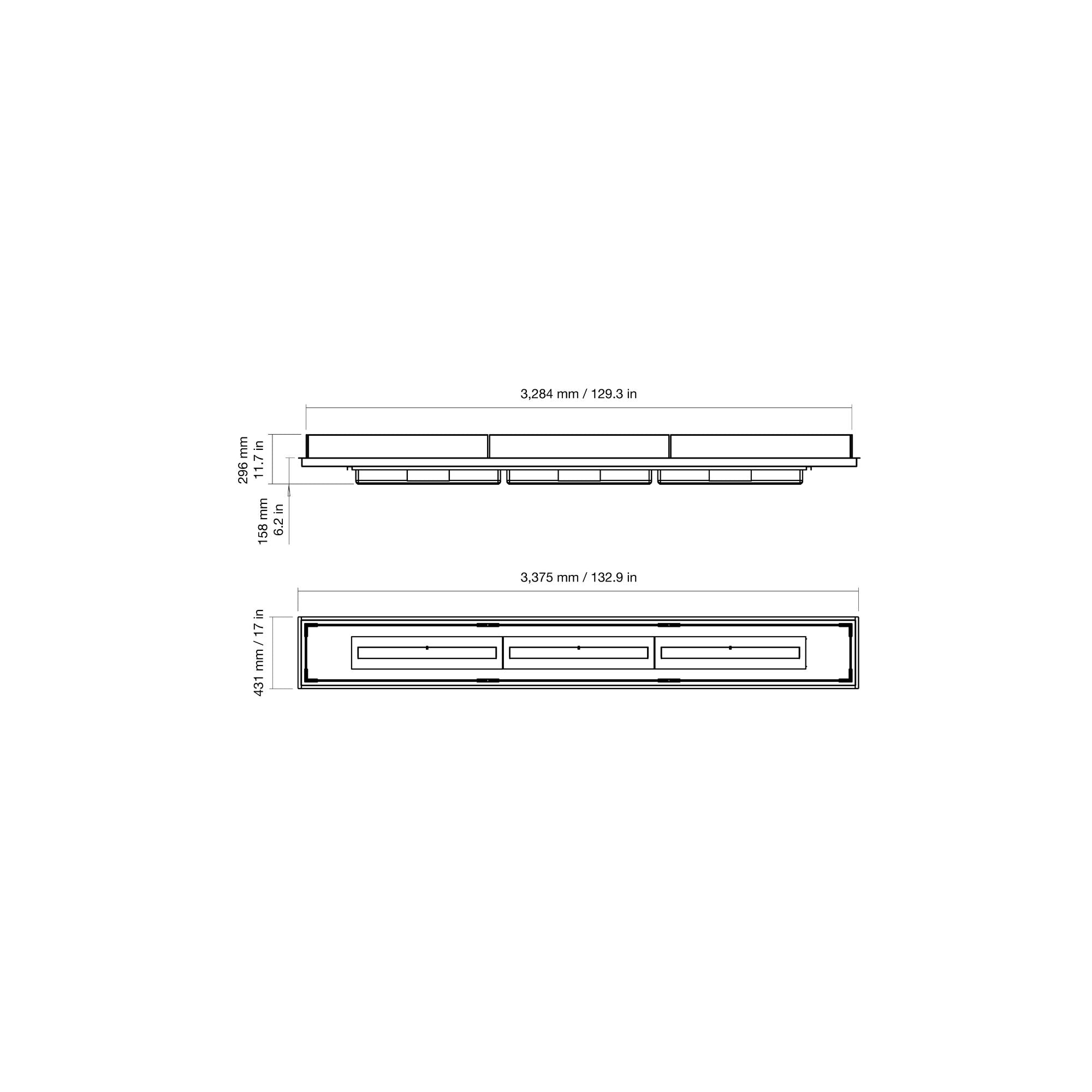 Woodlark EcoSmart Fire Linear 130 clean-burning indoor and outdoor fireplace by Mad Design