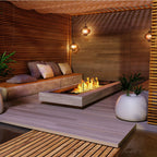 Woodlark EcoSmart Fire Linear 65 by Mad Design indoor and outdoor bioethanol fireplace