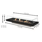 Woodlark Mad Design Linear 50 bioethanol fireplace with modern indoor and outdoor design