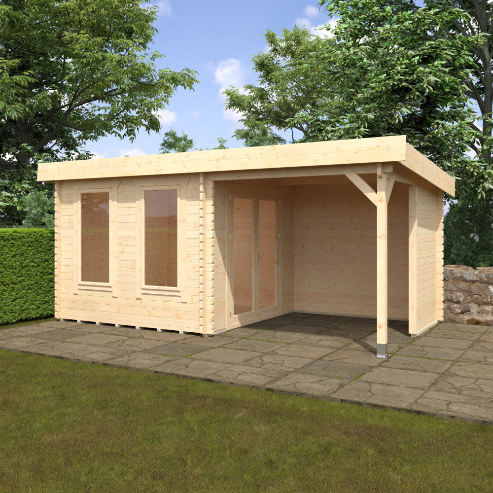 Lulworth 44mm Log Cabin 18x10 Front View