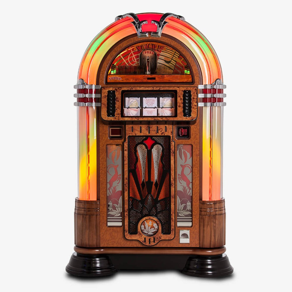 Juke Box Front View Sound Leisure Rocket Vinyl Jukebox – Woodlark Garden Luxury