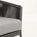 Moon Dining Chair Charcoal Colour Side View