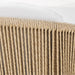 Moon Dining Chair White Stone Colour Wicker Closeup View