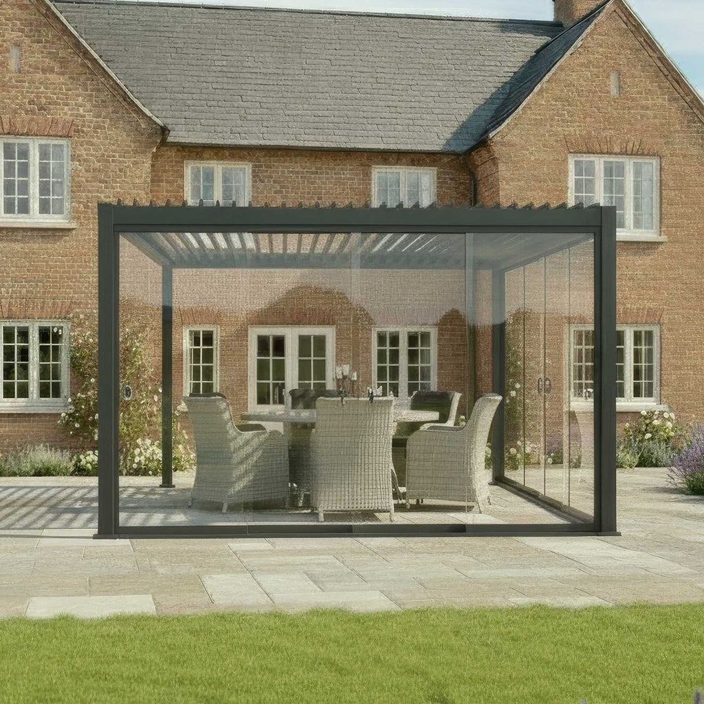 Nova Titan Pergola Glass Sliding Doors Side Panel