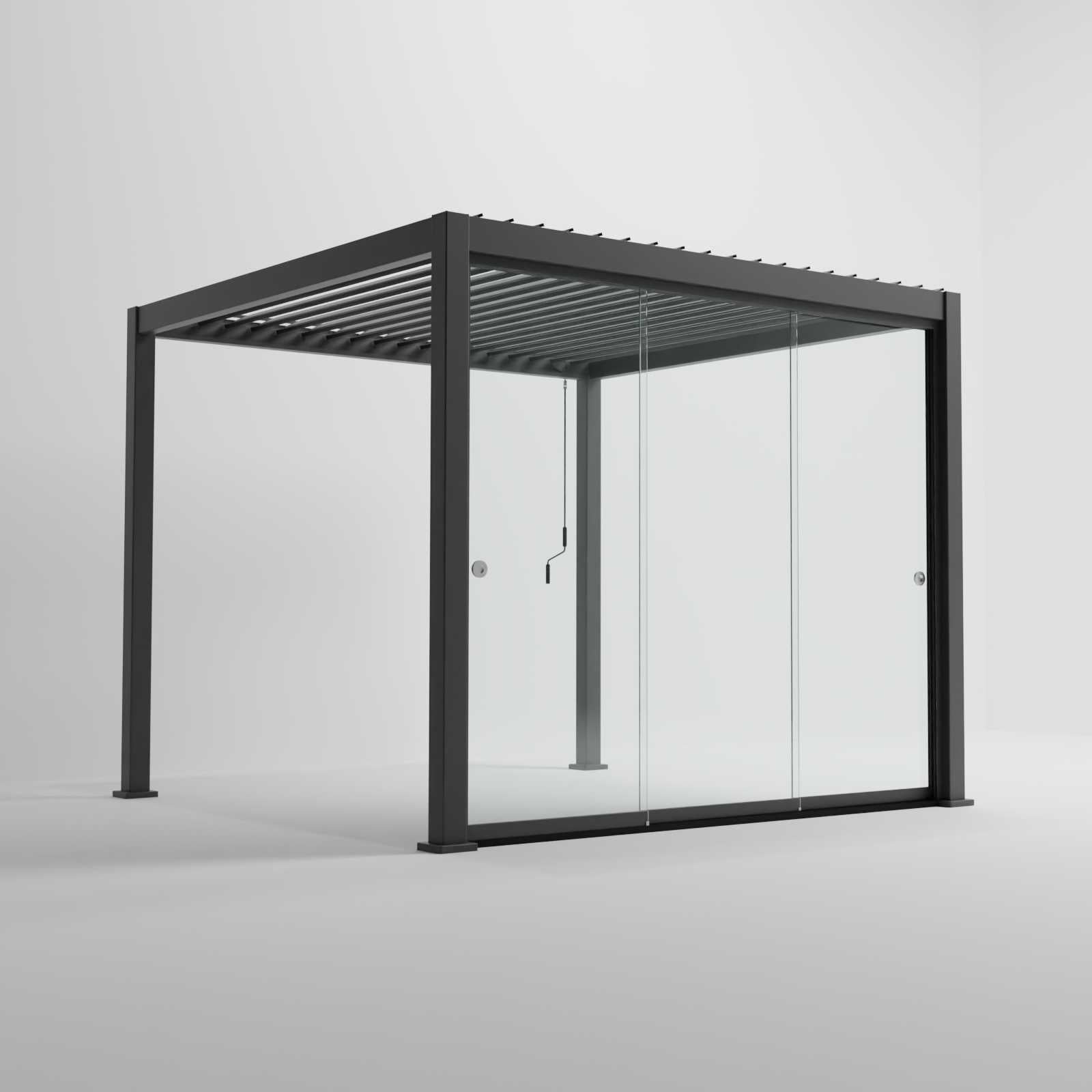 Nova Titan Pergola Glass Sliding Doors Side Panel
