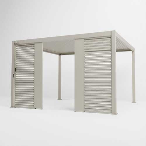 Grey or Wood Nova Titan Pergola Solid Side Panel 31cm