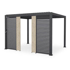 Grey or Wood Nova Titan Pergola Solid Side Panel 31cm